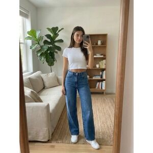 Habitual Womens Wide Leg Jeans Size 6/28 Medium Wash High Rise Casual Street